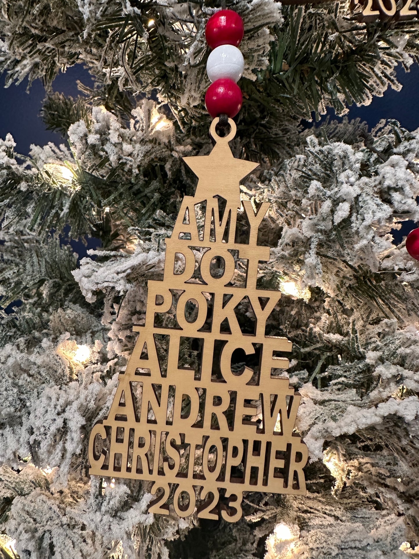 Name Tree Cutout Personalized Ornament
