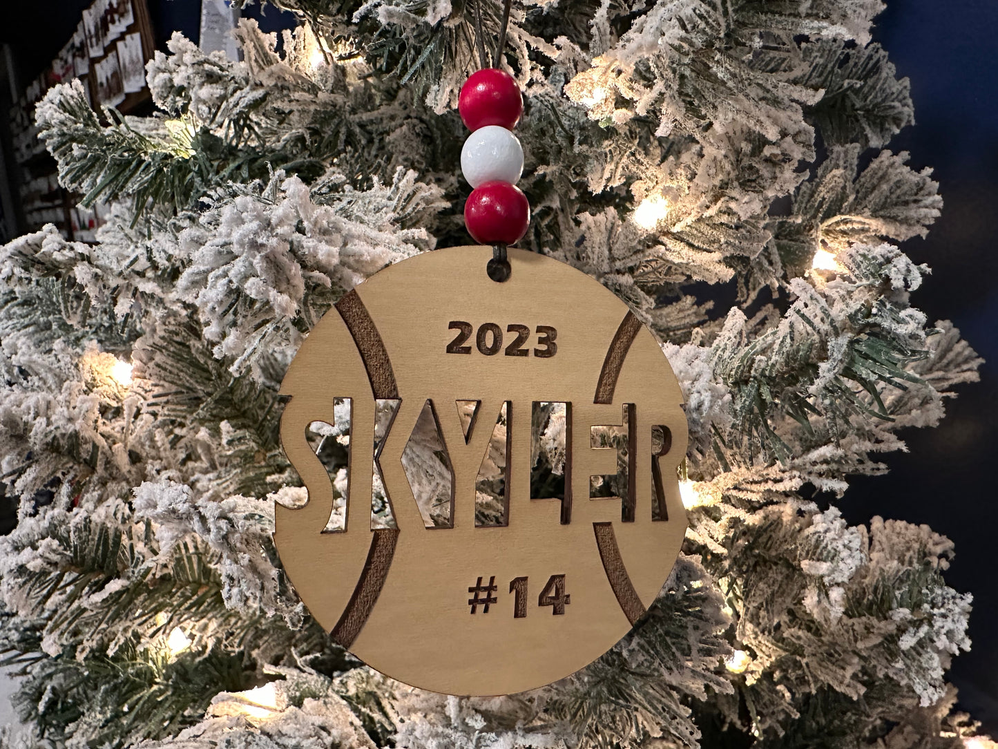 Tennis Personalized Cutout Ornament