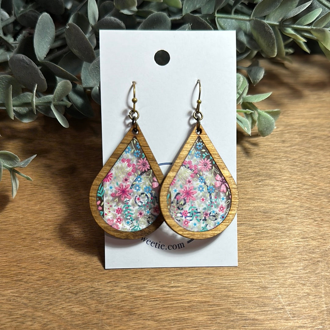 Spring Flowers Teardrop Earrings