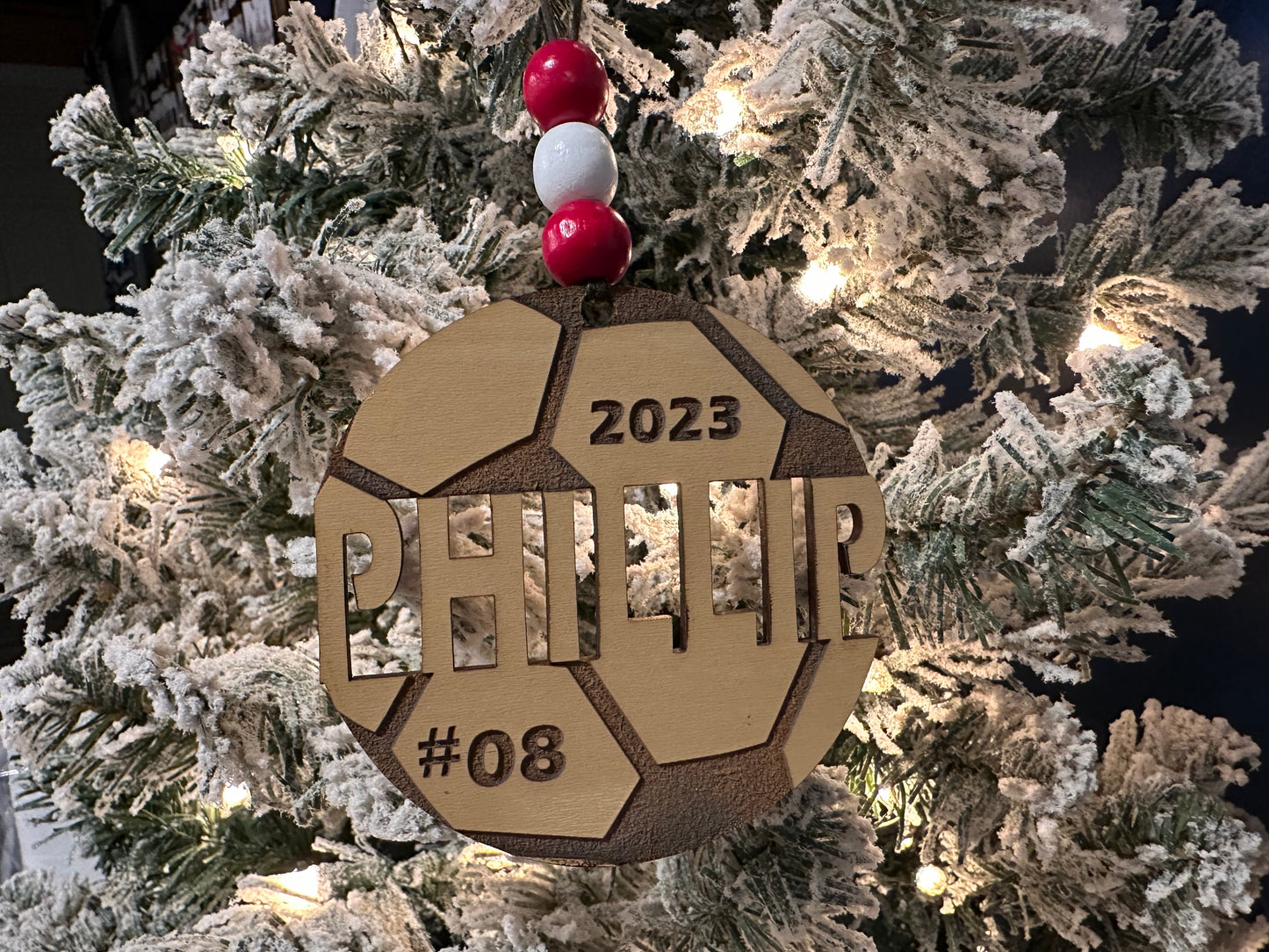 Soccer Personalized Cutout Ornament