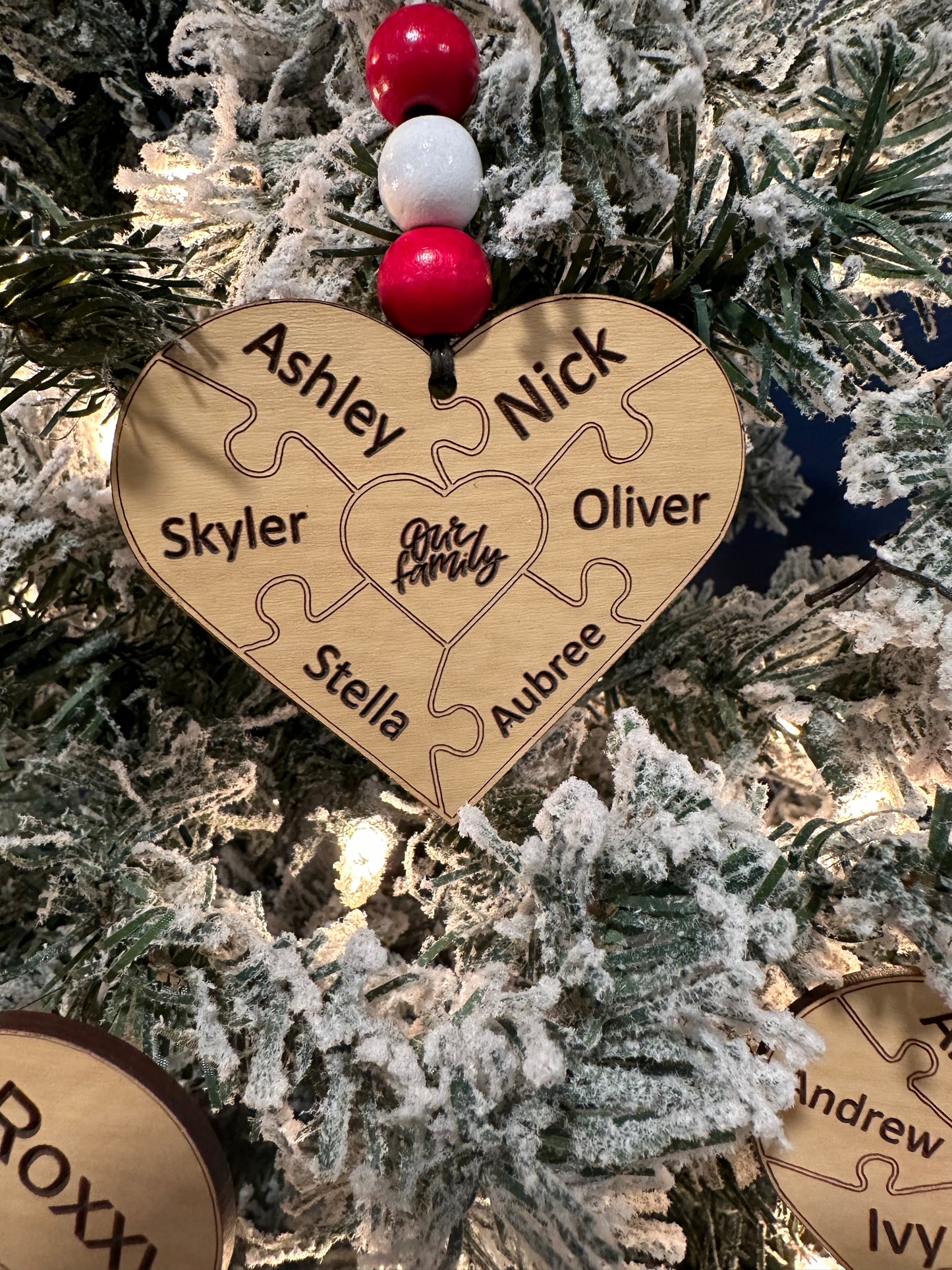 Family Puzzle Personalized Ornament