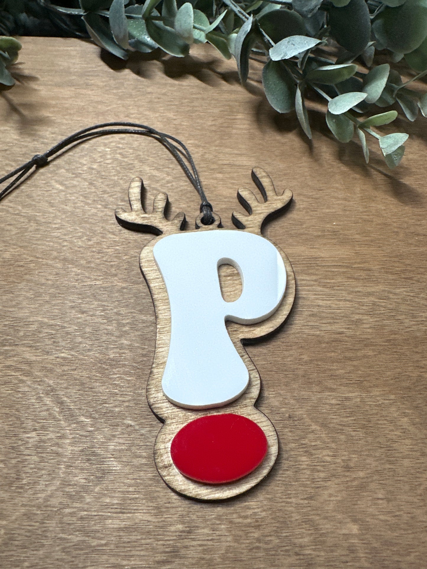 Reindeer Letter Personalized Stocking Tag