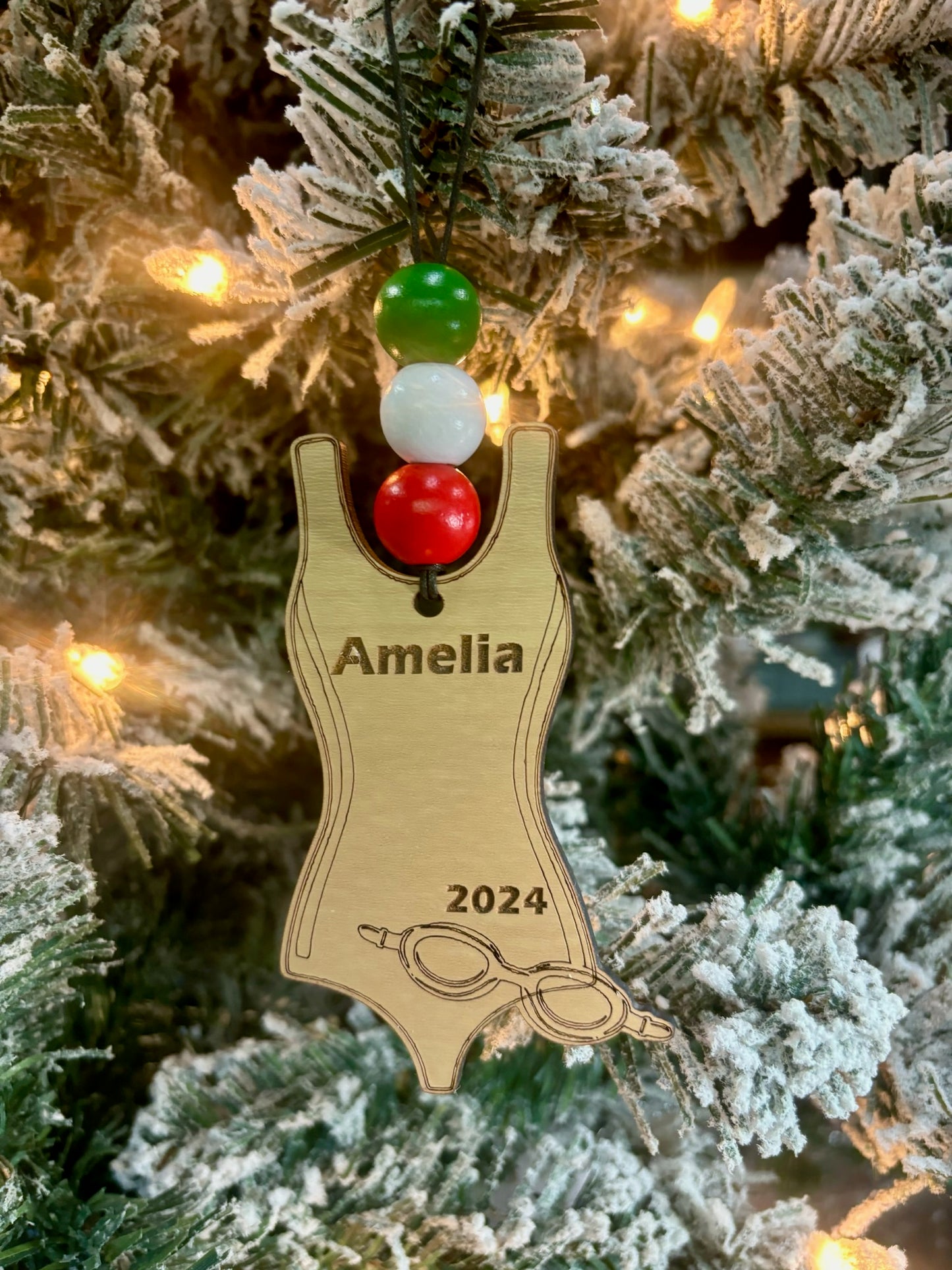 Swimmer Personalized Ornament