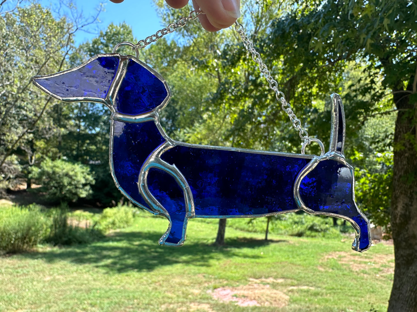 Dachshund Stained Glass