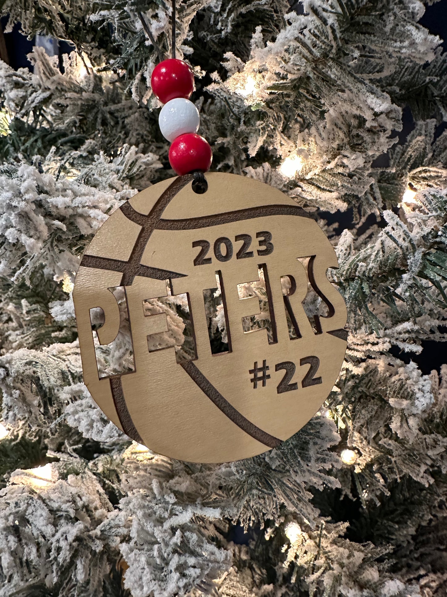 Basketball Cutout Personalized Ornament