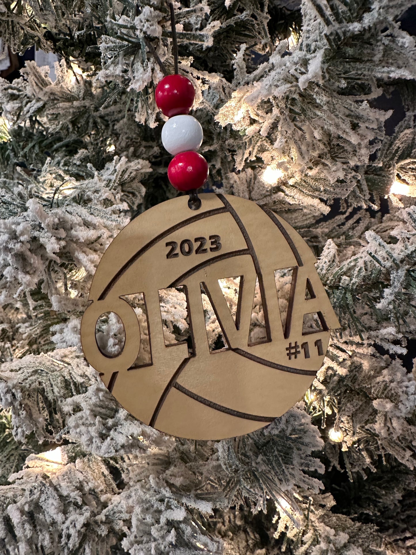 Volleyball Personalized Cutout Ornament