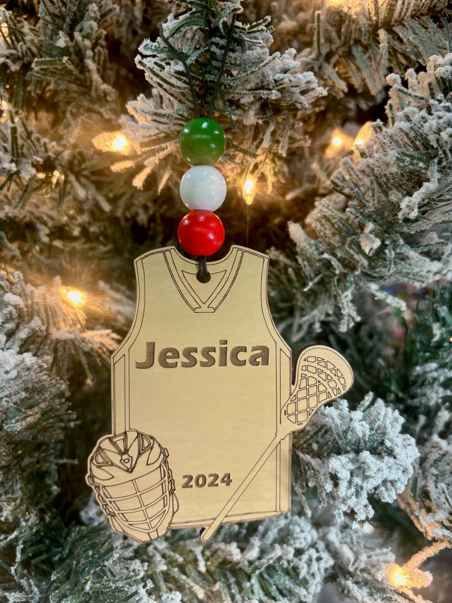 LaCross Personalized Ornament
