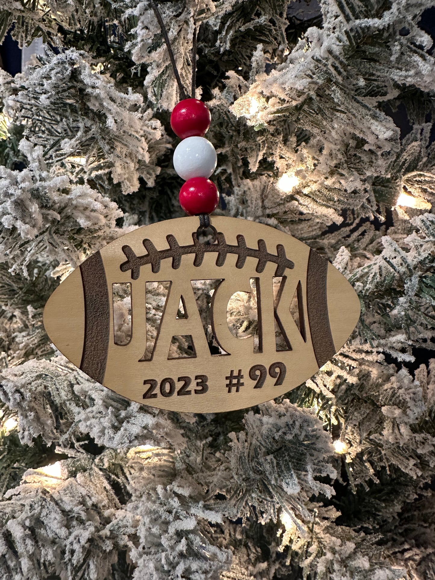 Football Personalized Cutout Ornament