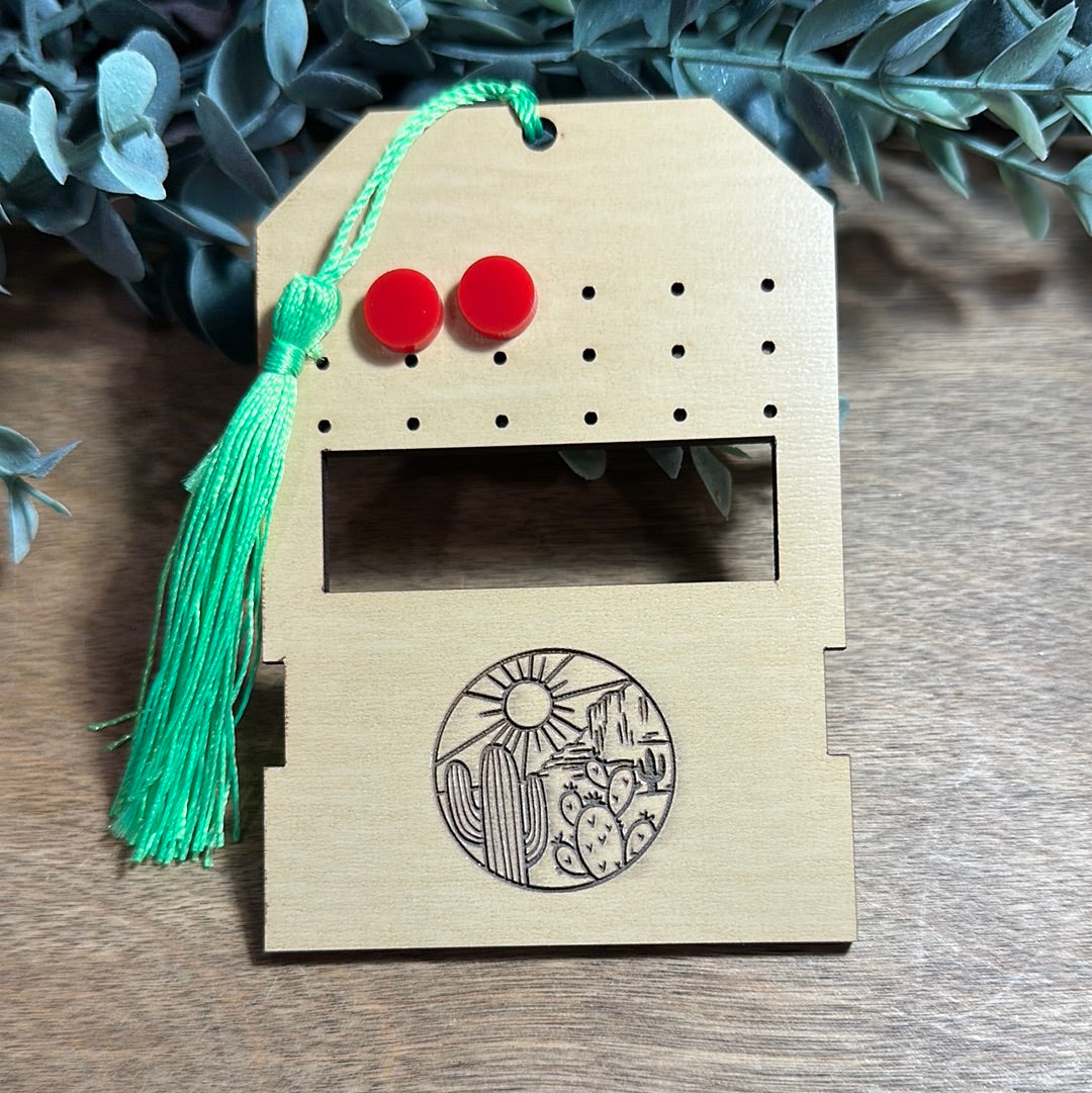 Cactus Sun Travel Earring Holder