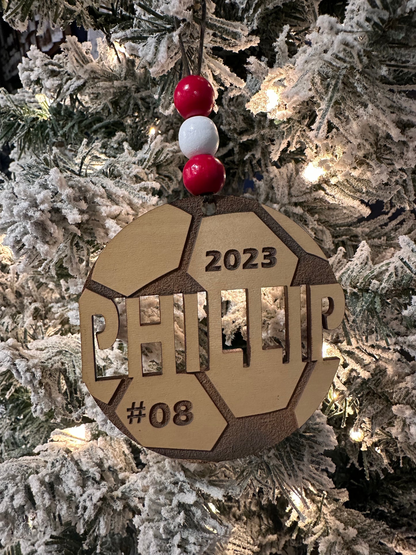 Soccer Personalized Cutout Ornament