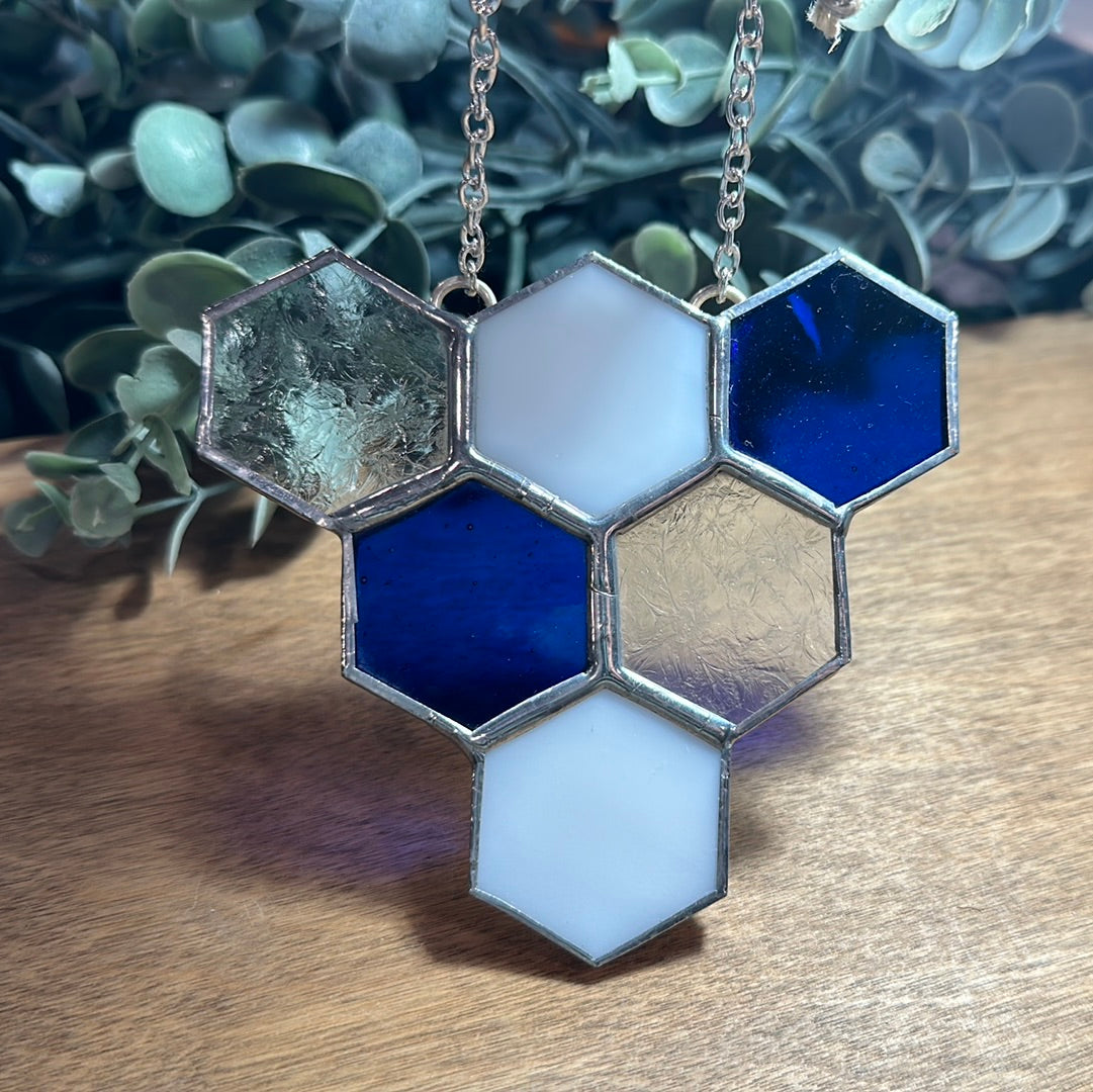 SMALL HONEYCOMB, stained glass