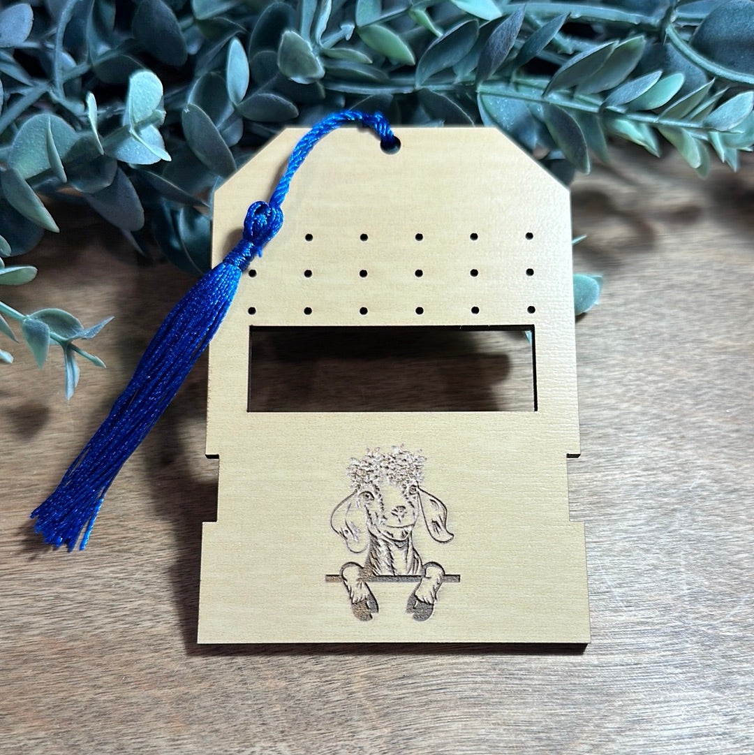 Floral Goat Travel Earring Holder