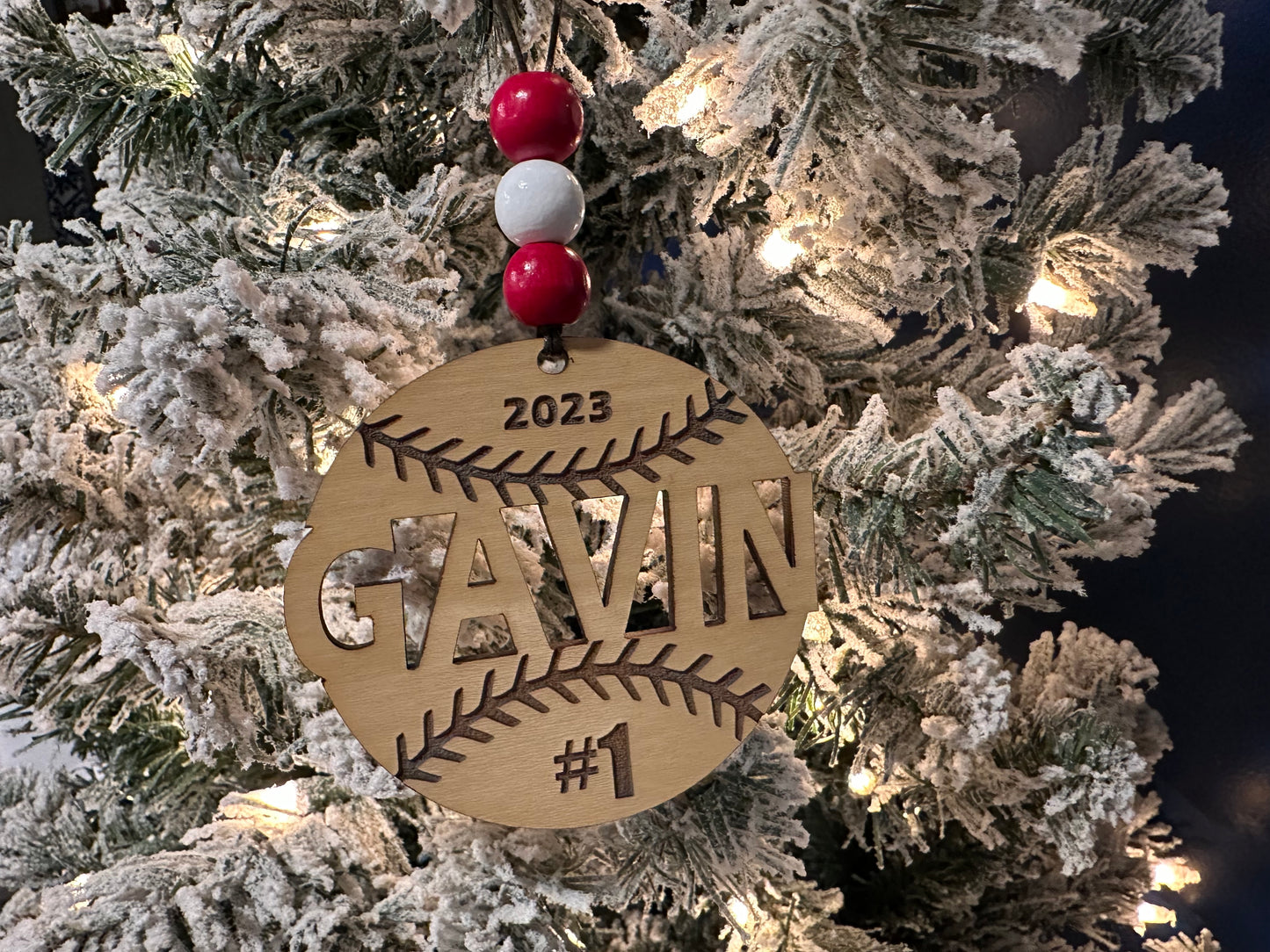 Baseball Softball Personalized Cutout Ornament