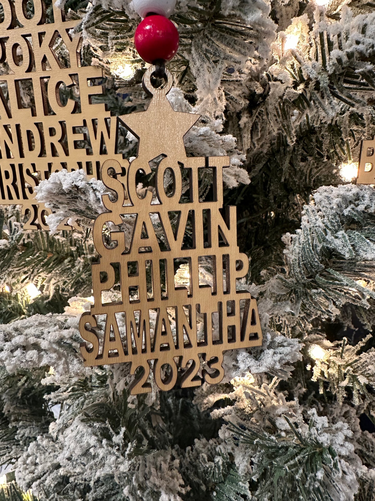 Name Tree Cutout Personalized Ornament