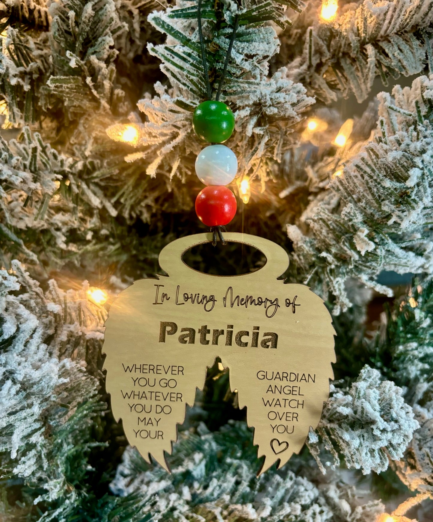 Angel Wings Memorial Personalized Ornament
