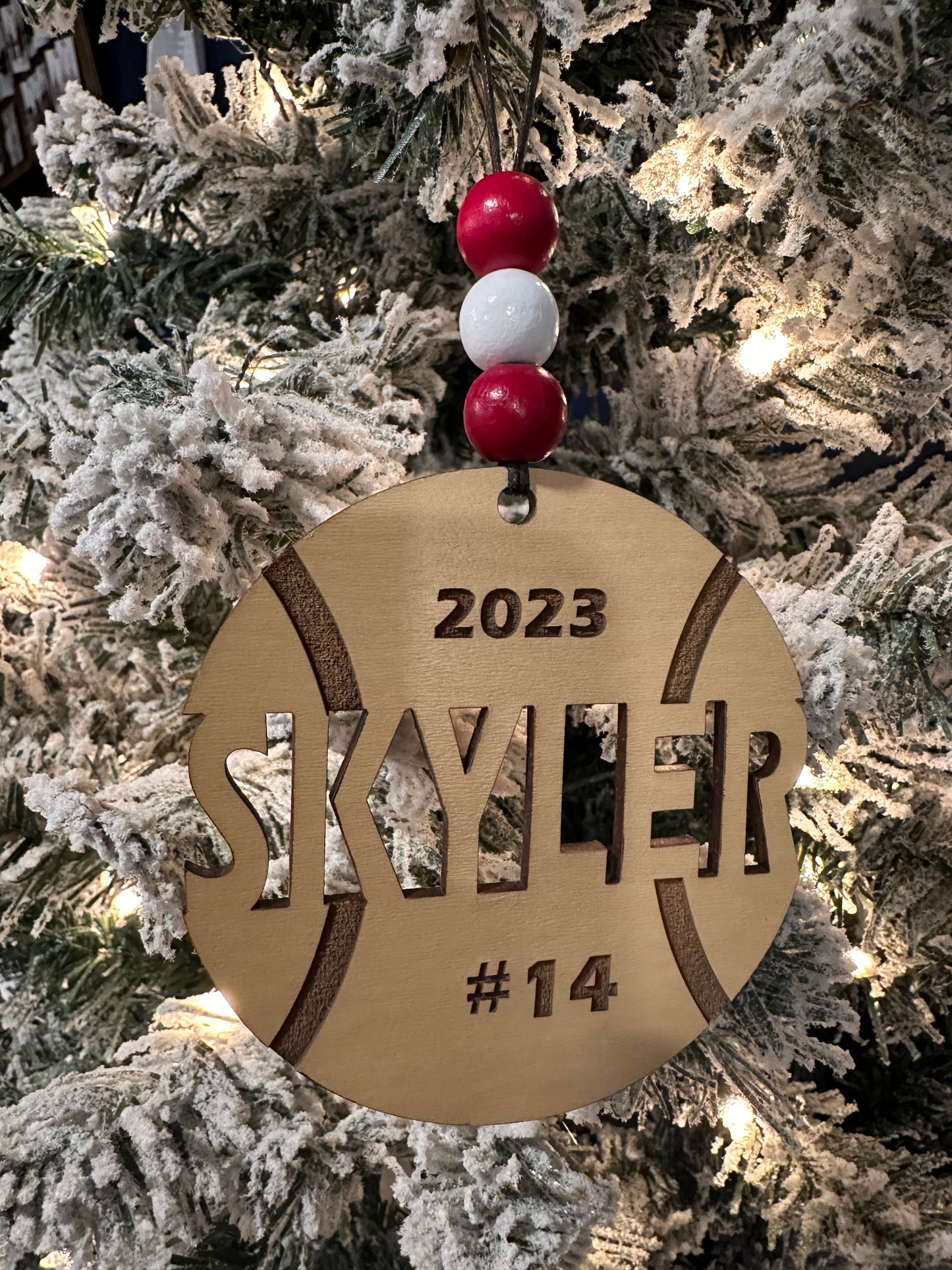 Tennis Personalized Cutout Ornament