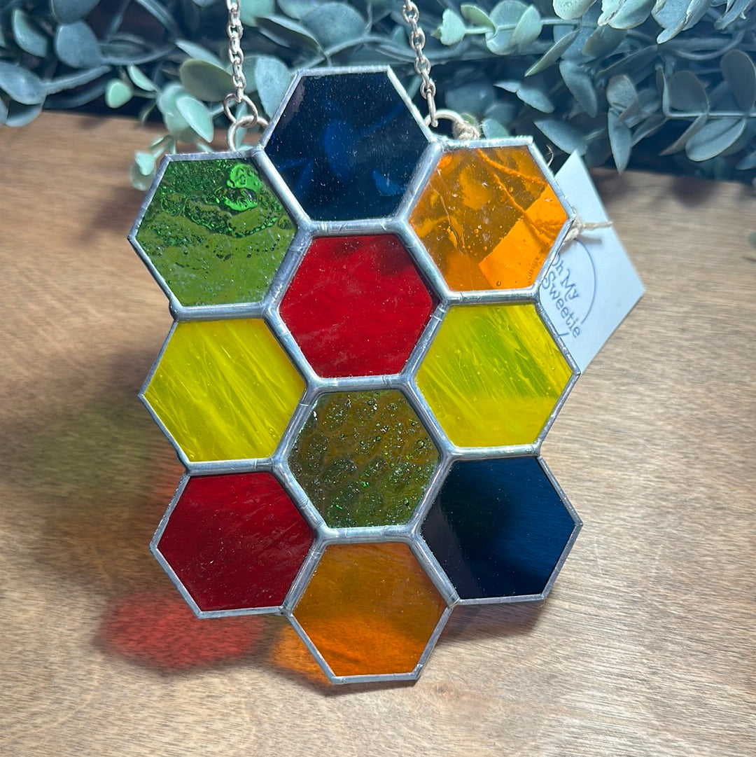 HONEYCOMB, stained glass