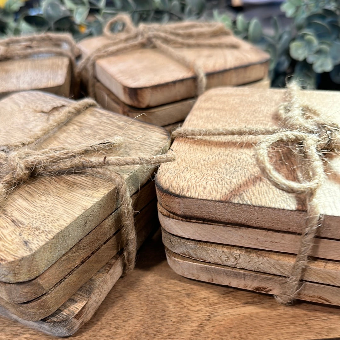 Wood Coaster Set