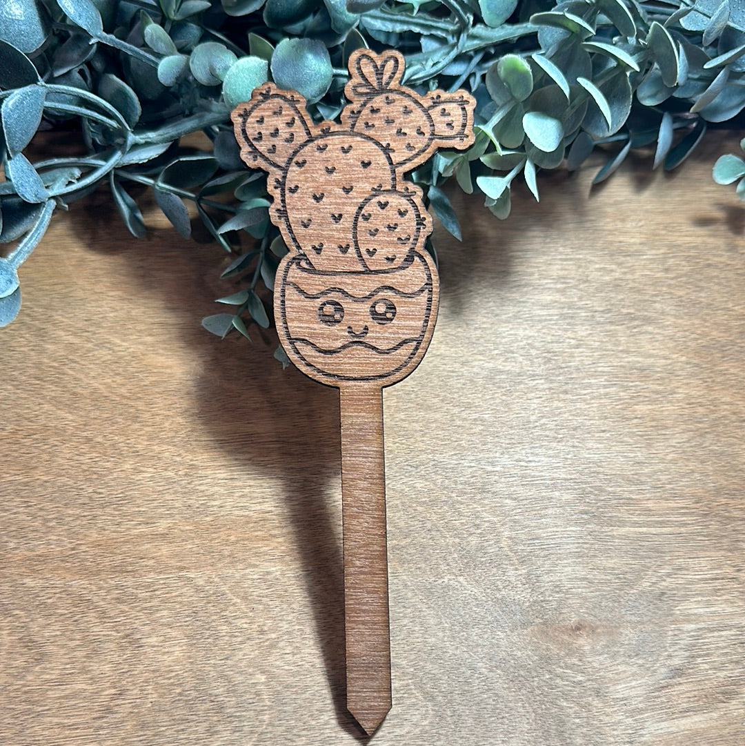 Heart Cactus Plant stake