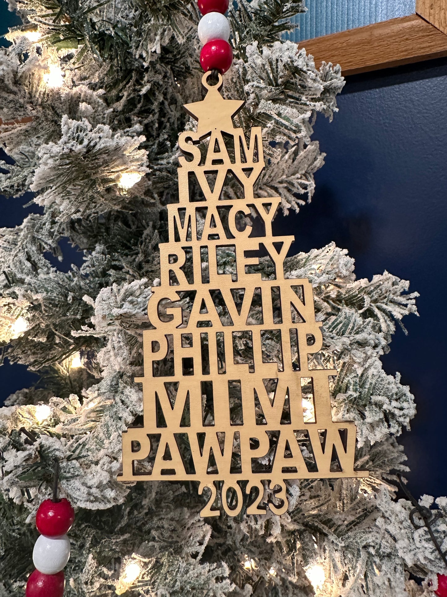 Name Tree Cutout Personalized Ornament