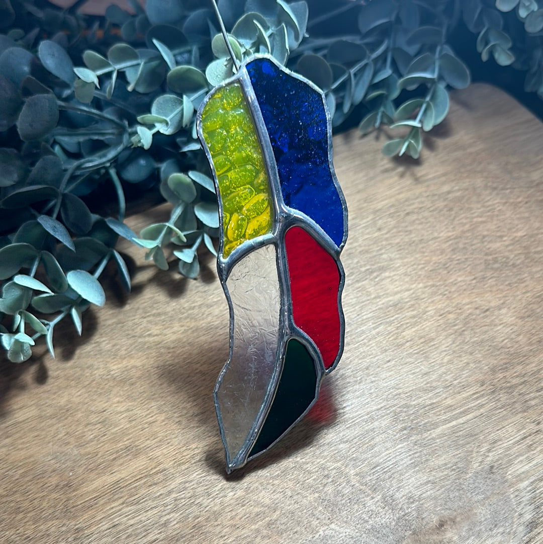 Feather stained glass