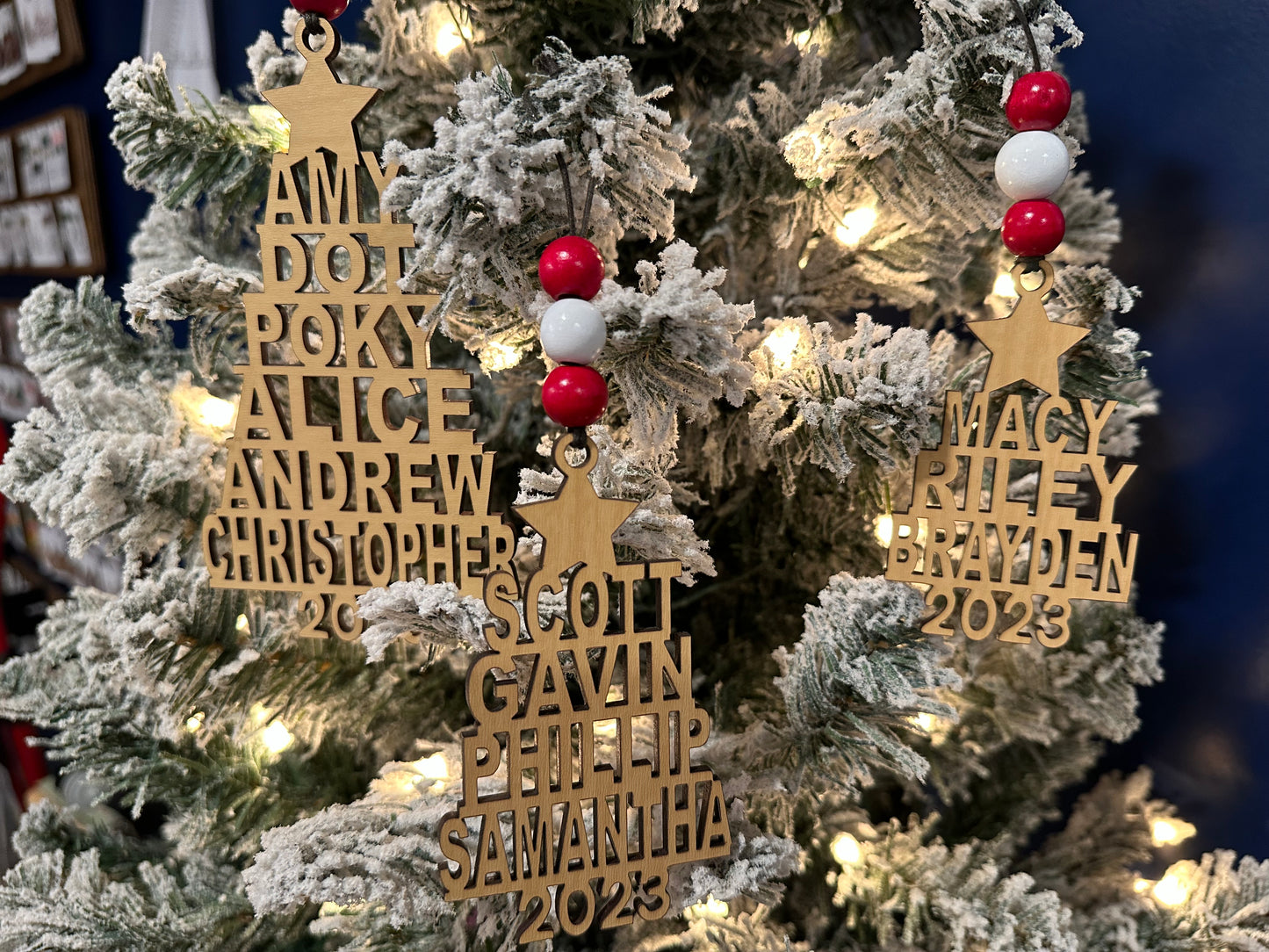 Name Tree Cutout Personalized Ornament