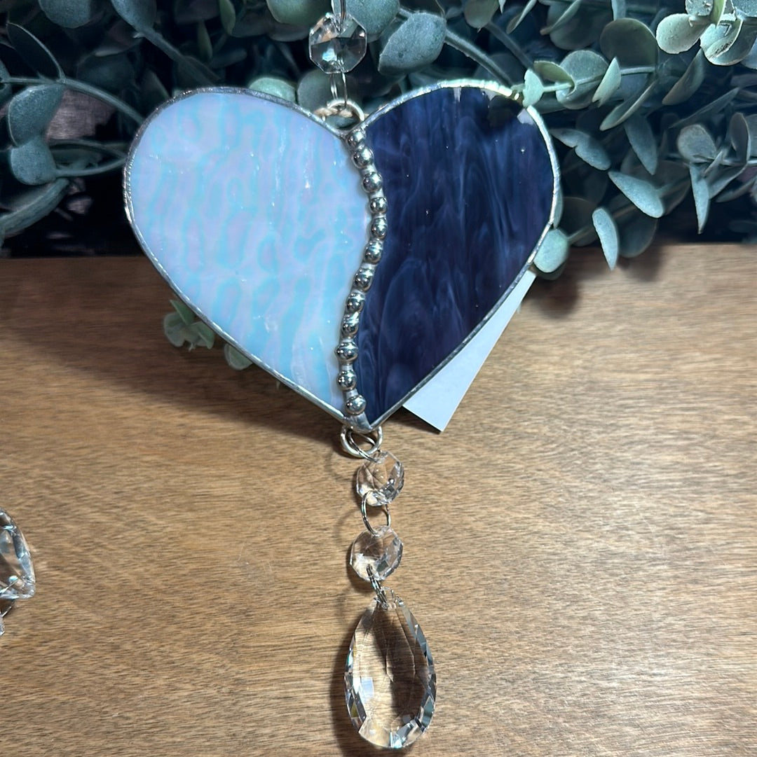 Heart with crystal stained glass
