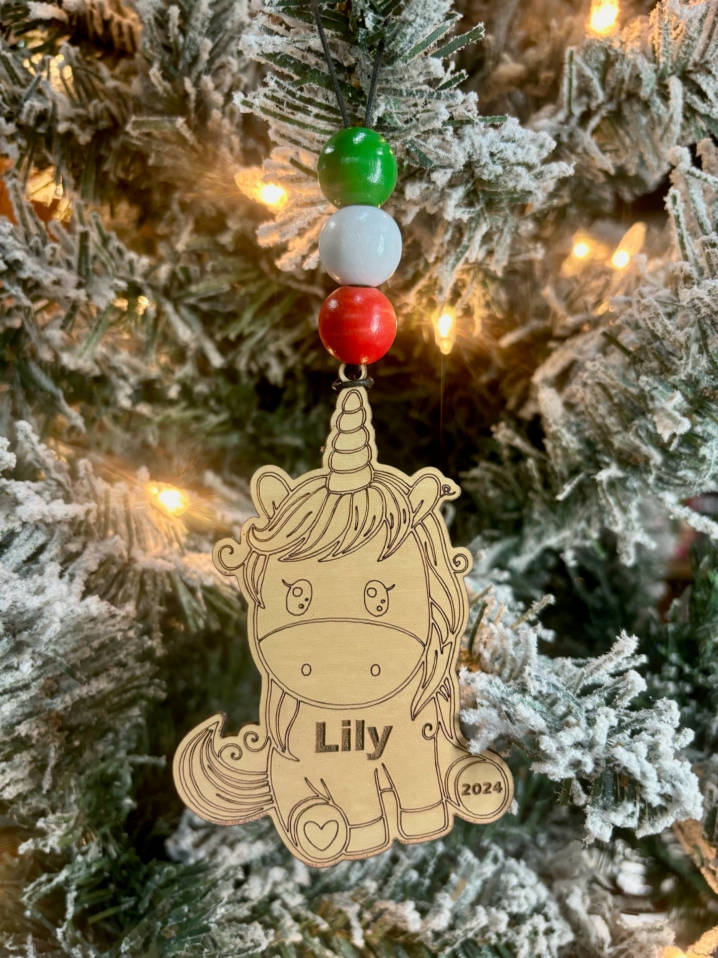 Unicorn Personalized Ornament
