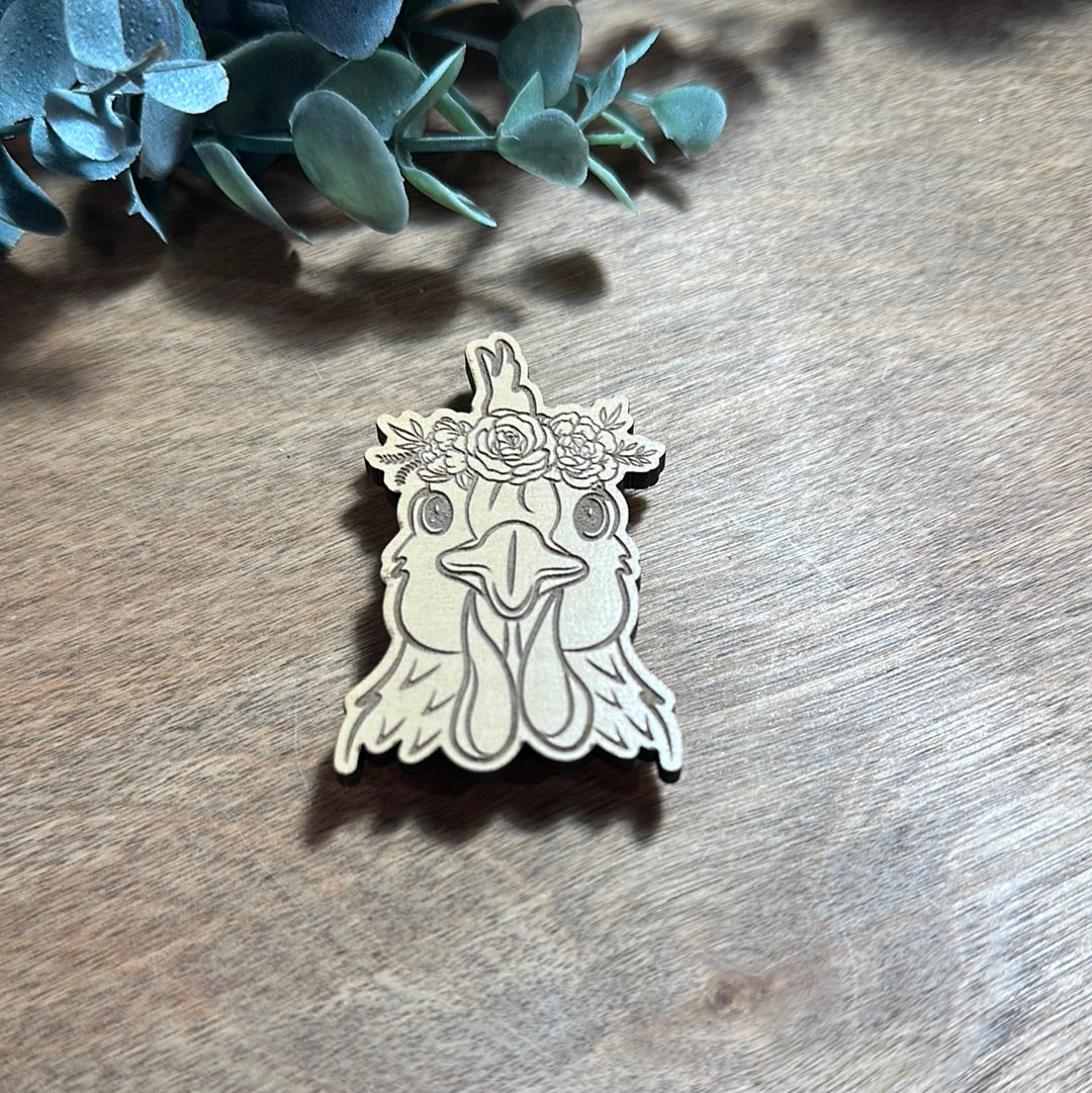 Engraved Chicken Magnet