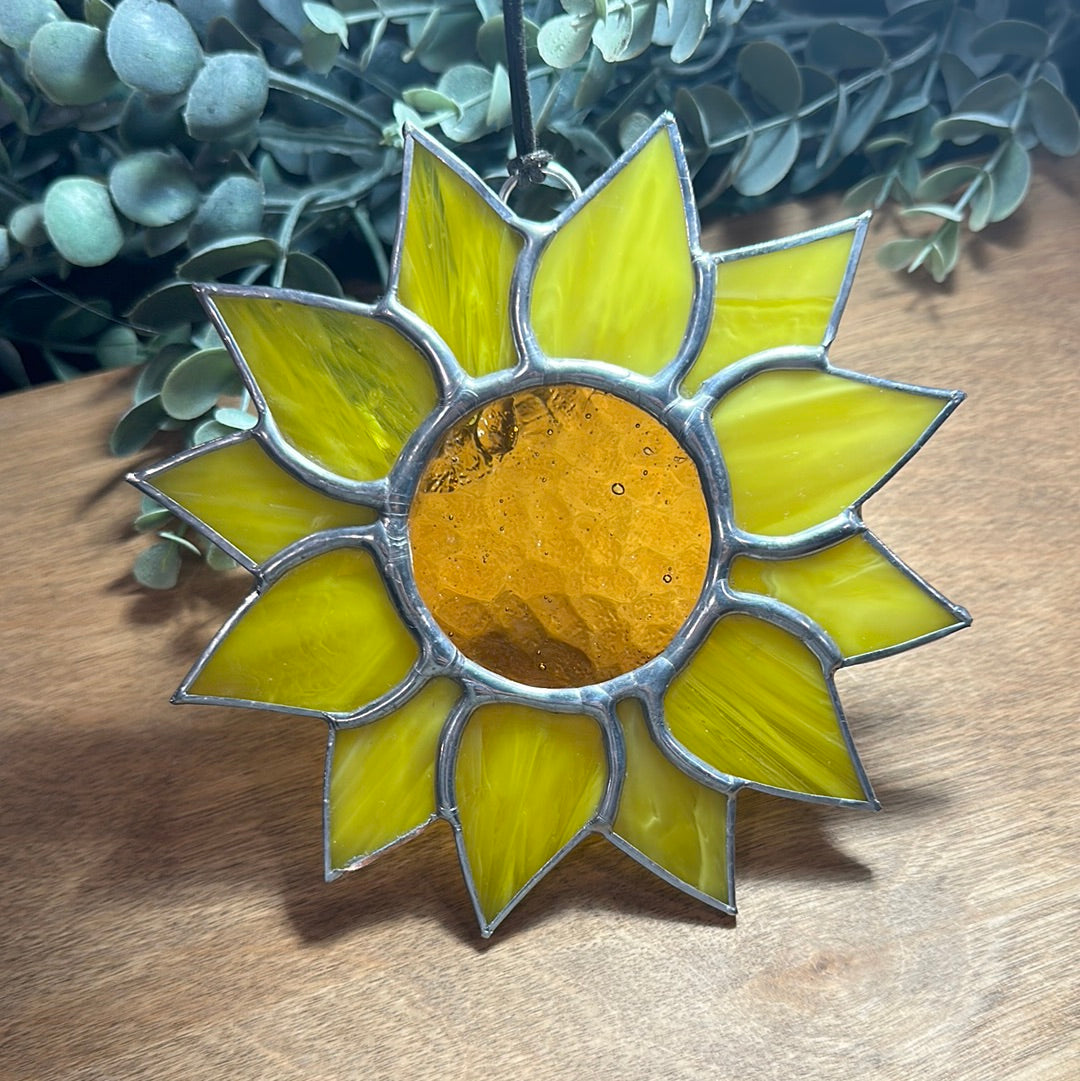 Sunflower stained glass