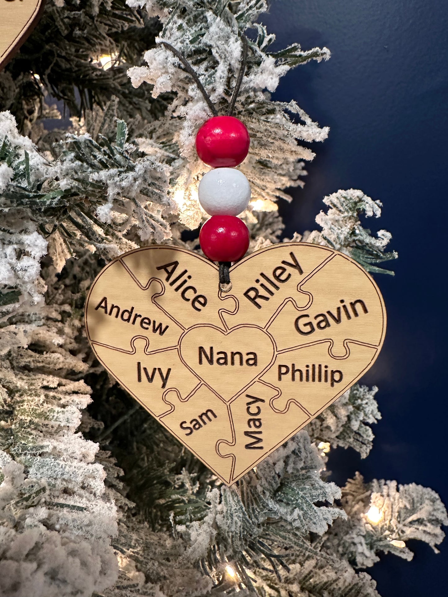Family Puzzle Personalized Ornament