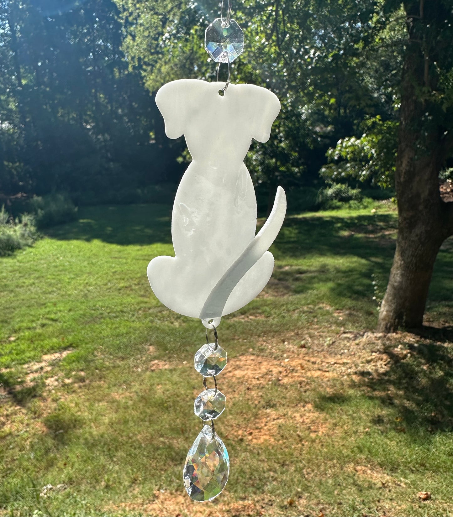 Glass Dog Suncatcher
