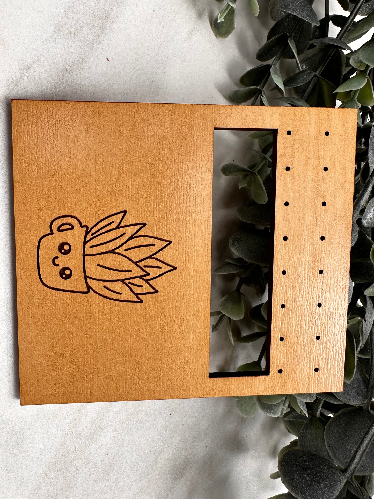 Cactus Coffee Cup Travel Earring Holder