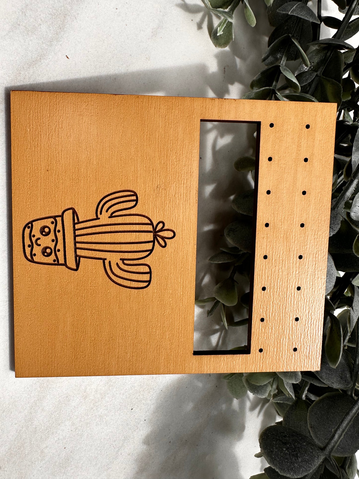 Cactus Flower Top Travel Earring Holder