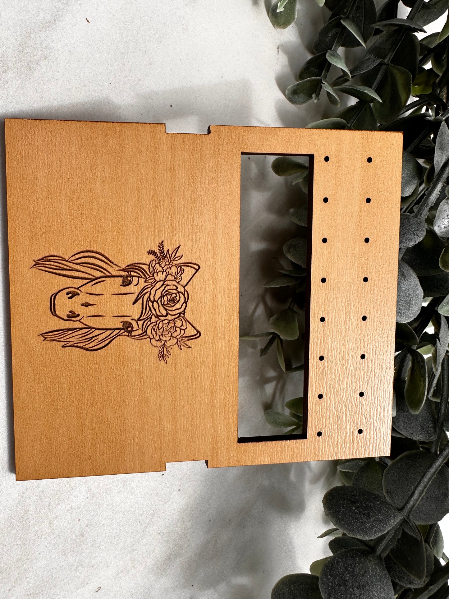 Floral Horse Travel Earring Holder