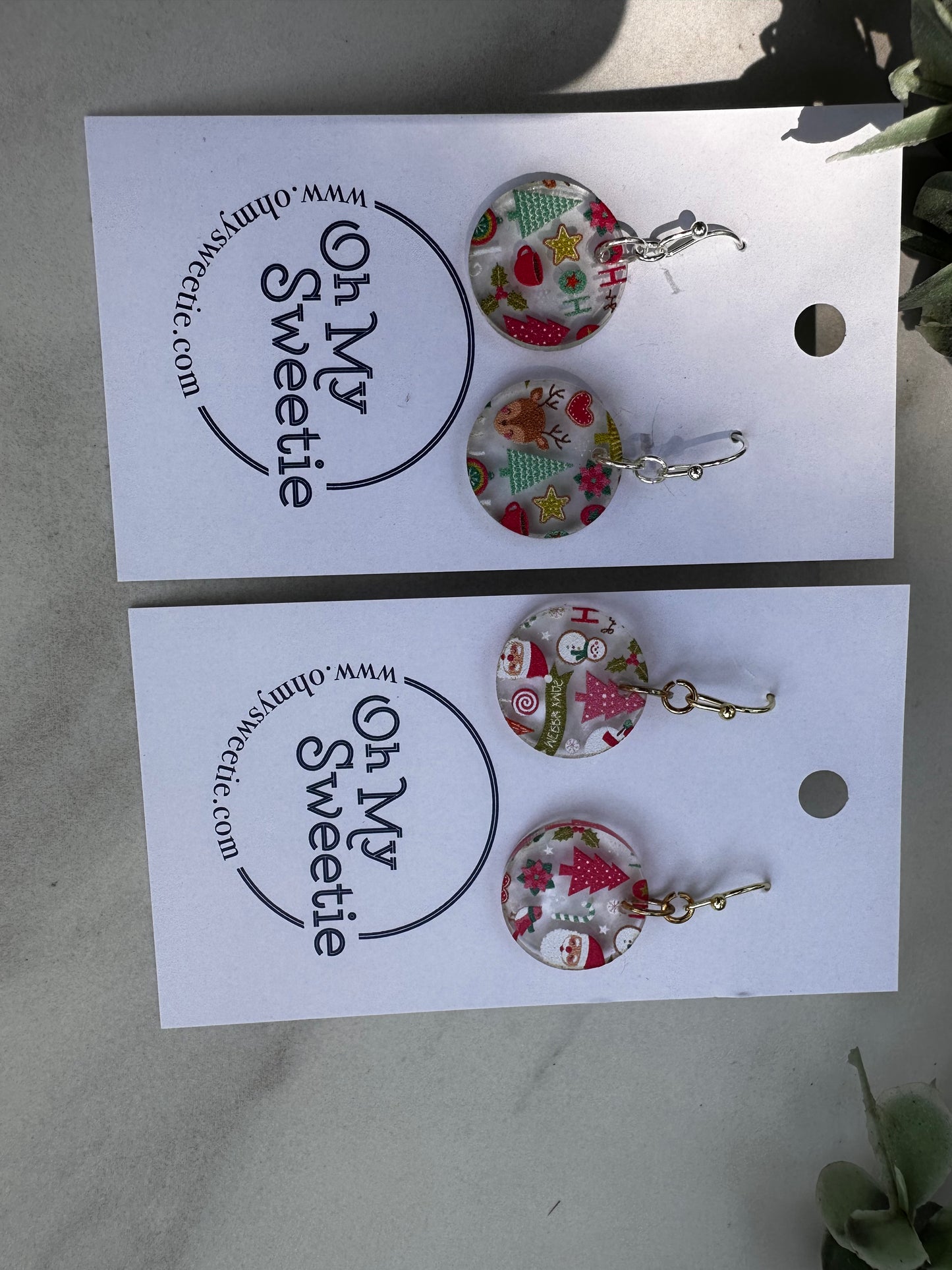 Christmas Treat Small Circle Earrings