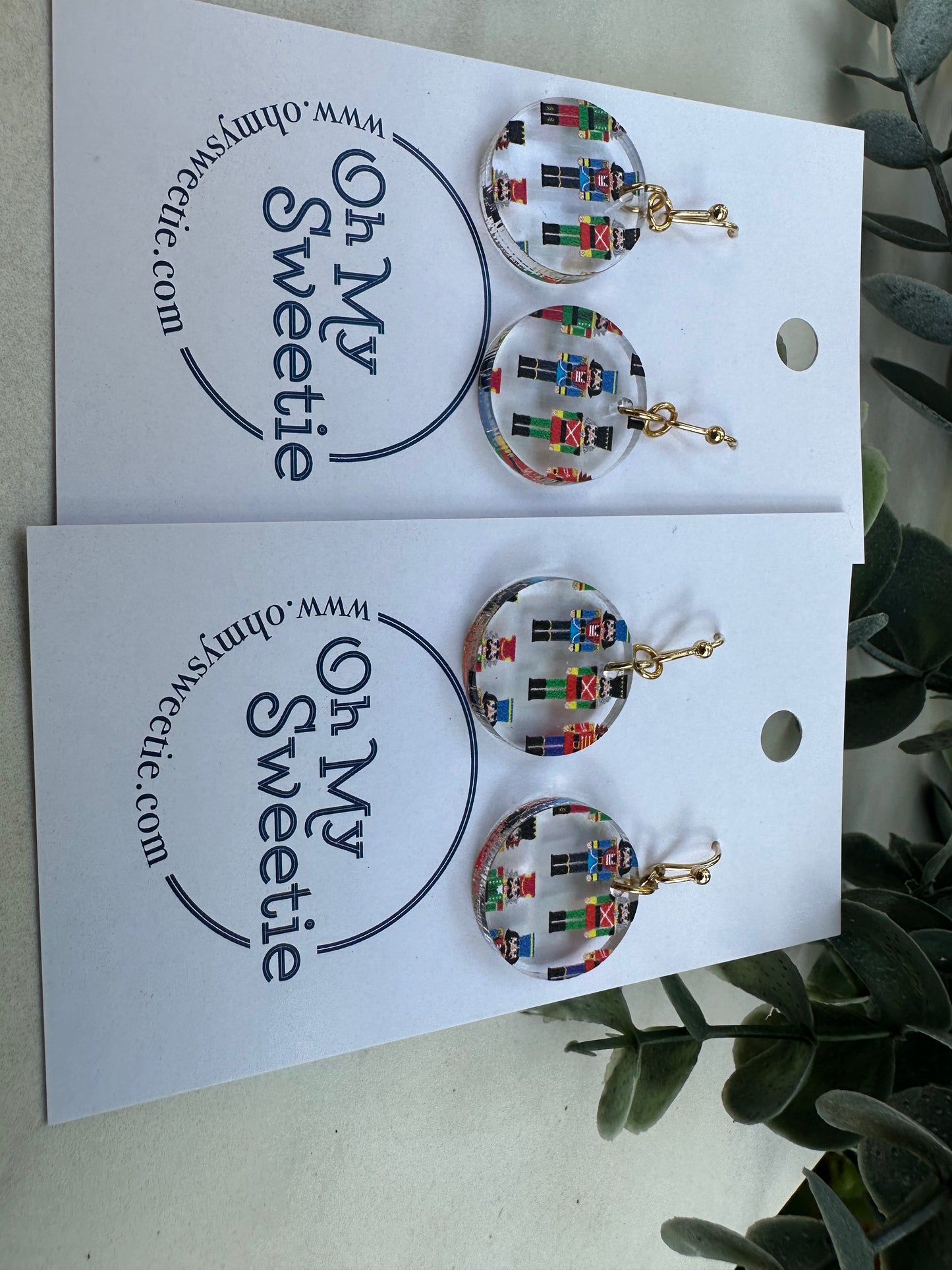 Nutcracker Small Circle Round Earrings