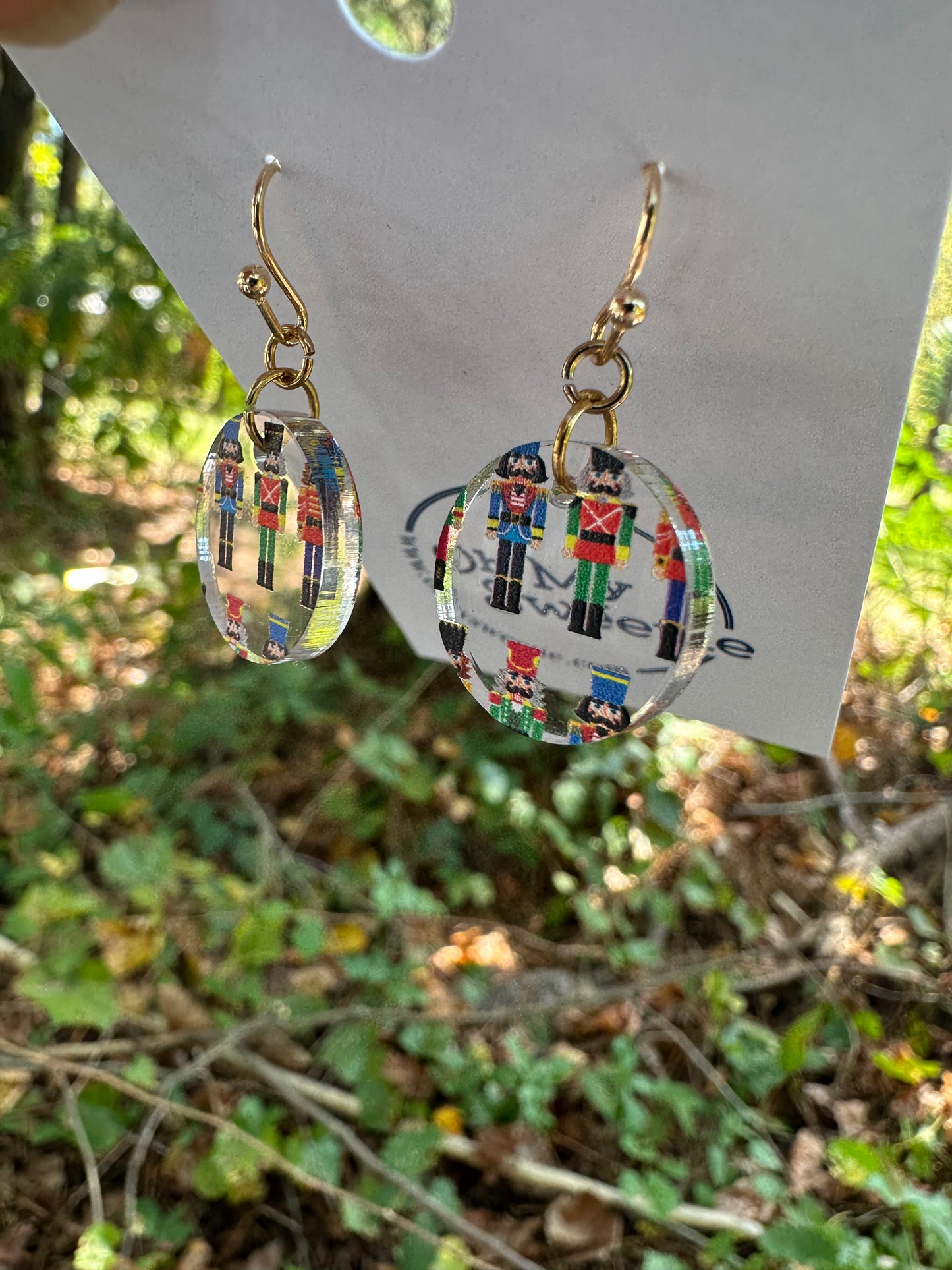 Nutcracker Small Circle Round Earrings