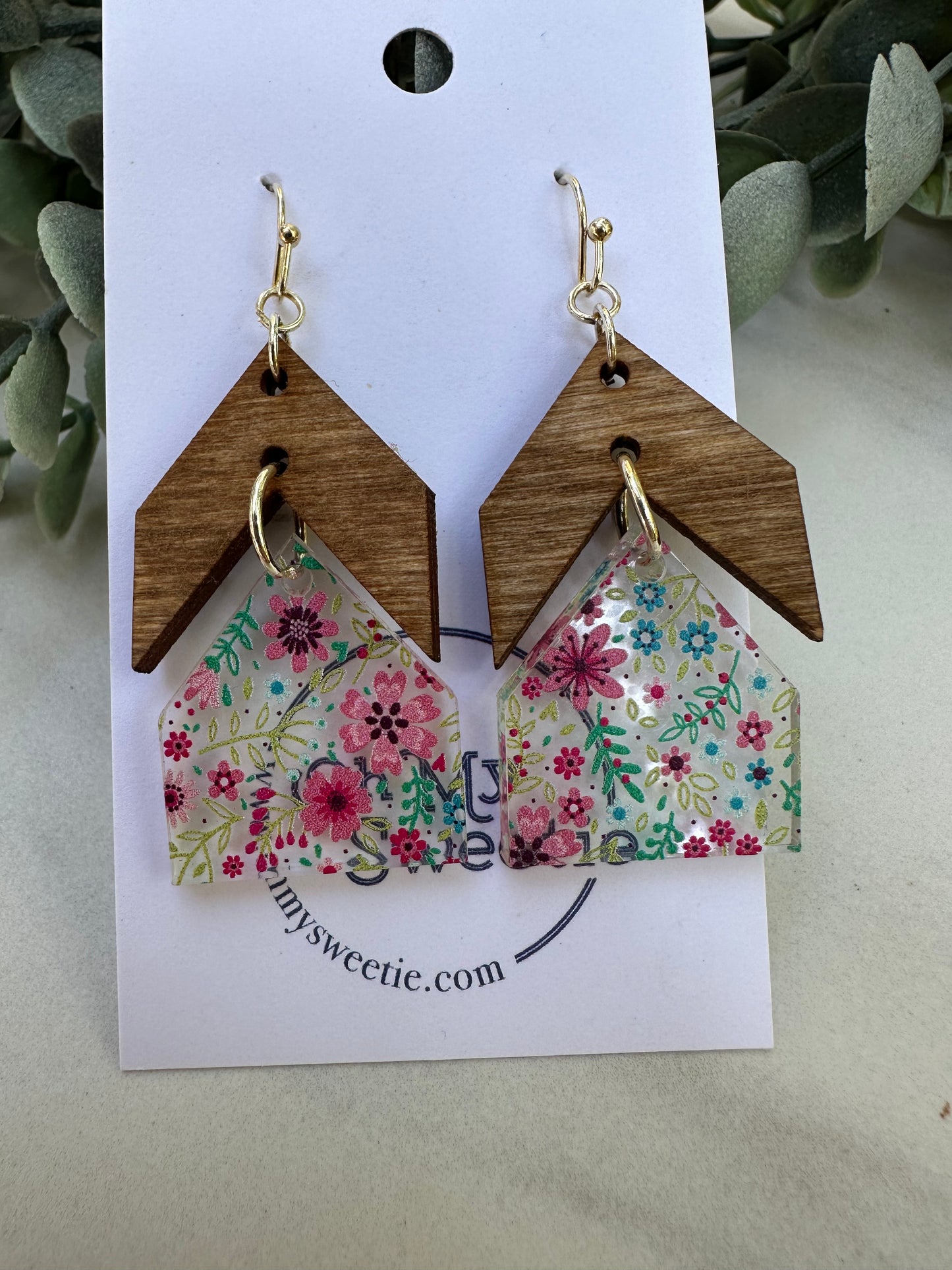 Spring Flower Arrow Earrings