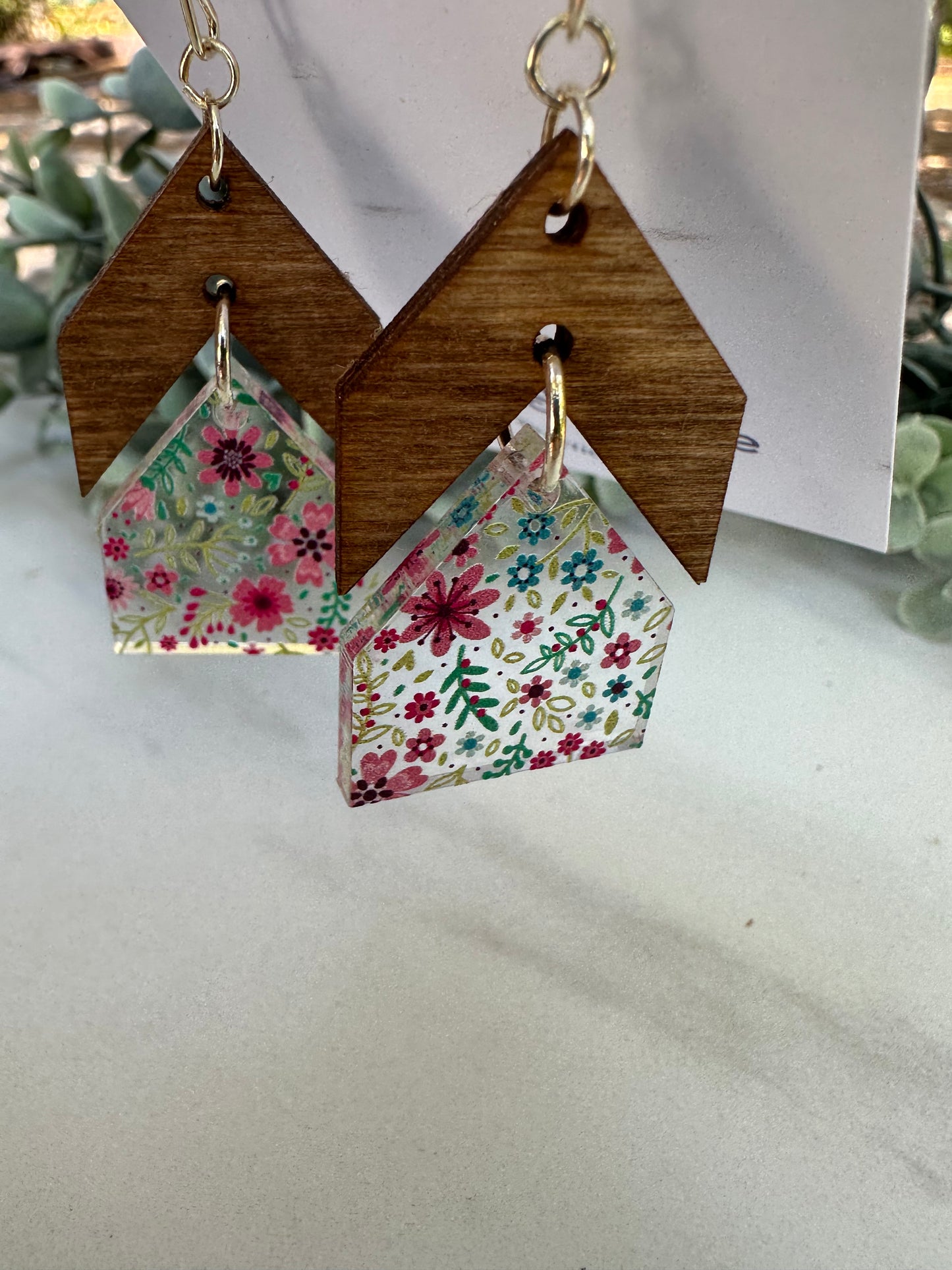 Spring Flower Arrow Earrings