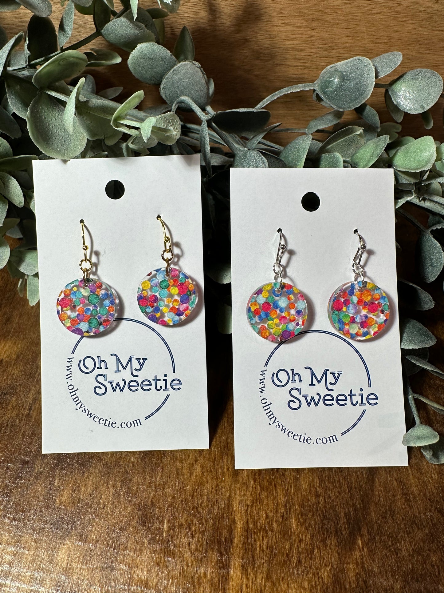 Multi Dot Small Circle Earrings