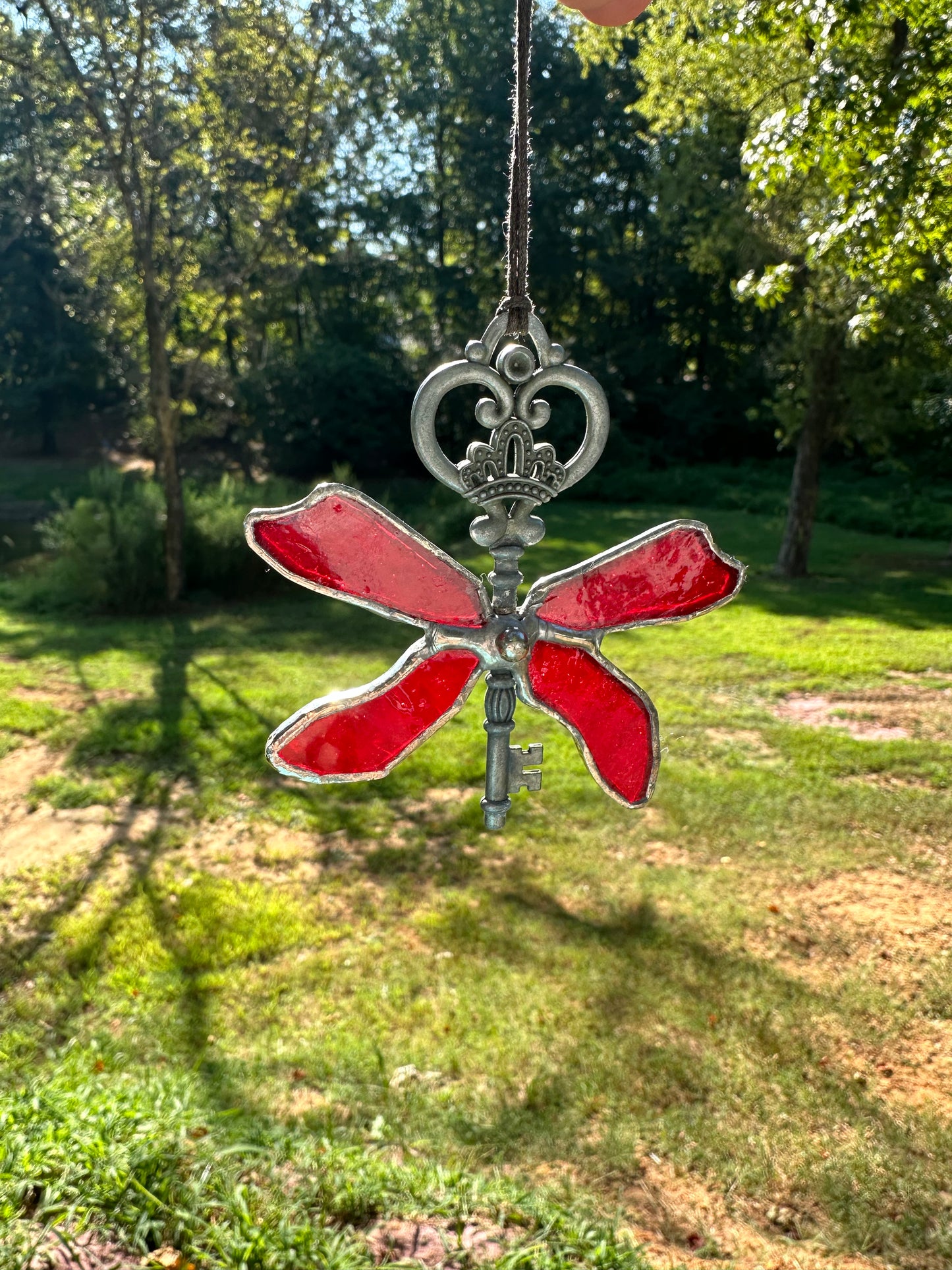 Dragonfly Key Stained Glass