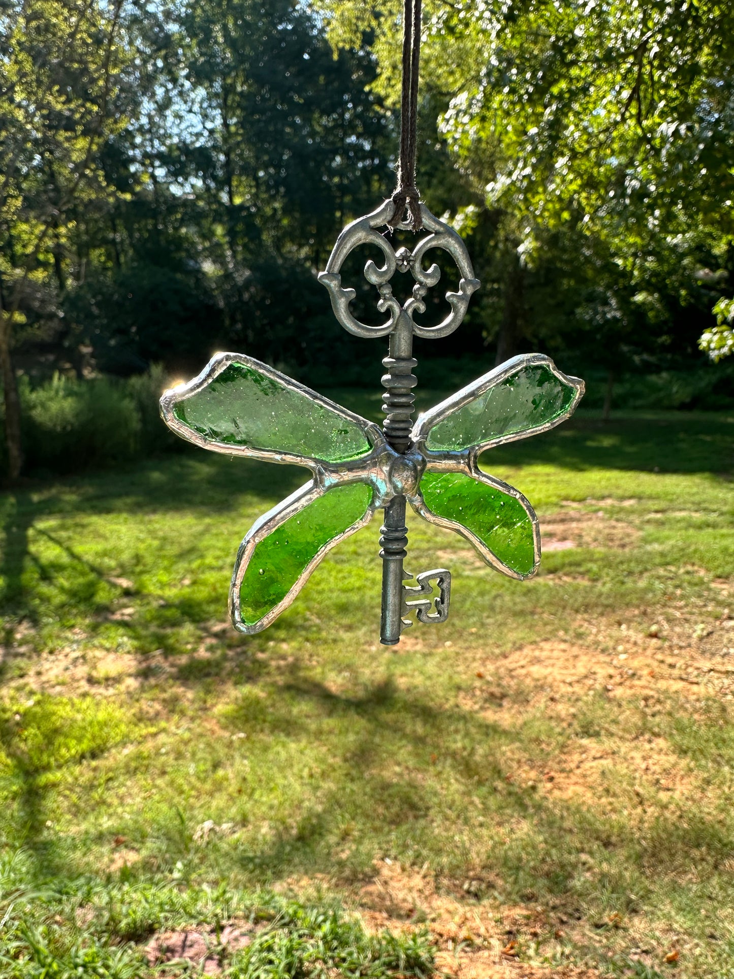 Dragonfly Key Stained Glass