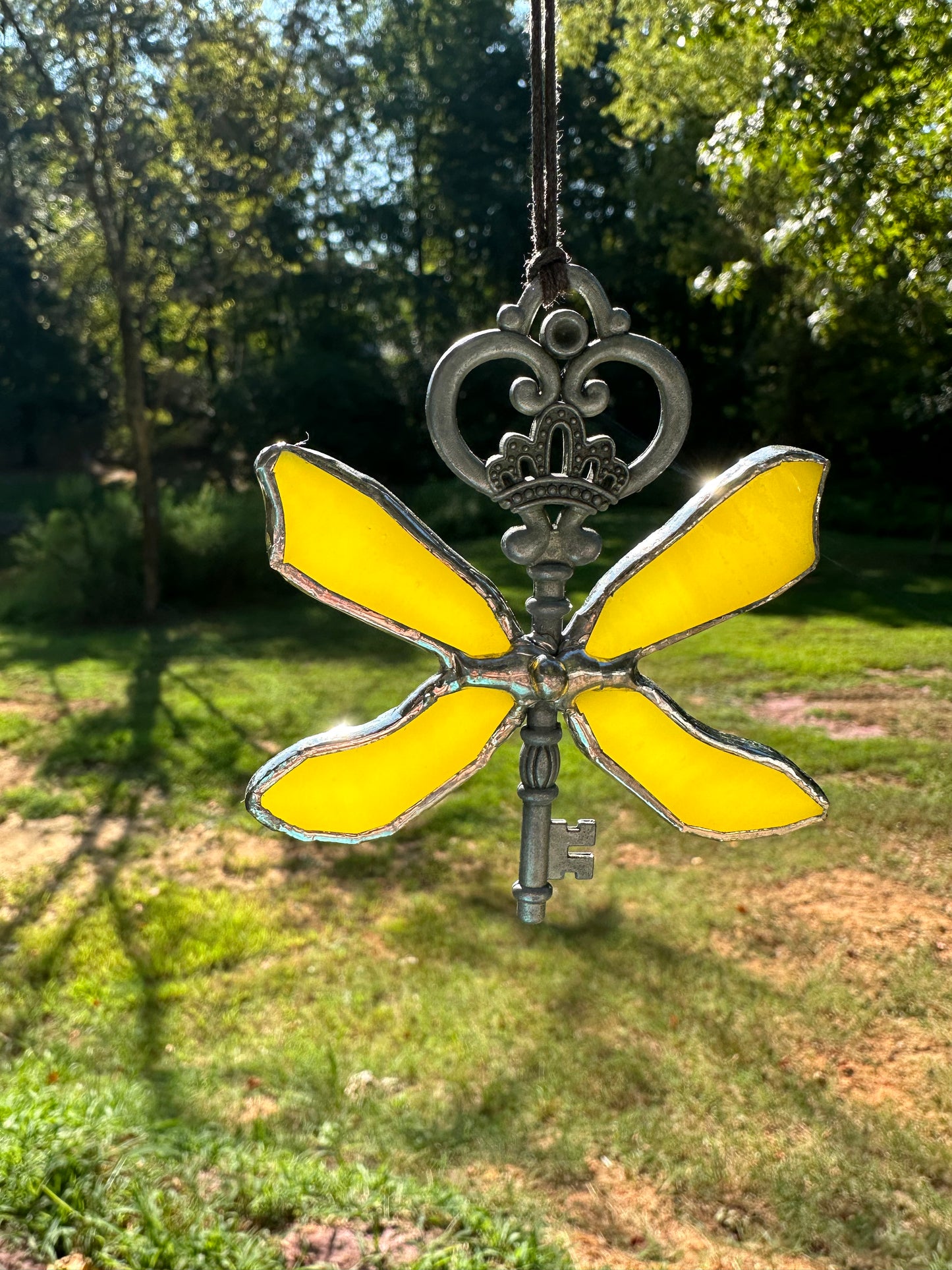 Dragonfly Key Stained Glass