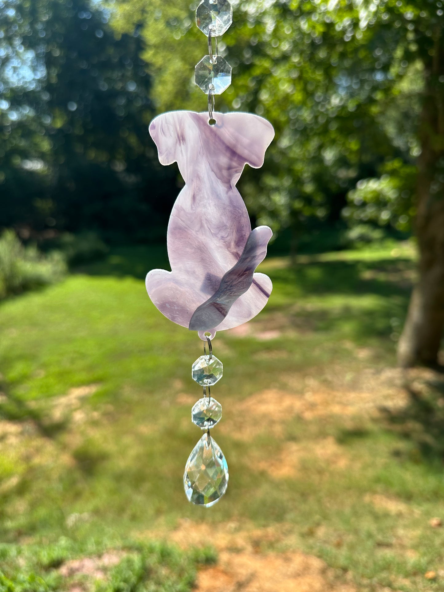 Glass Dog Suncatcher