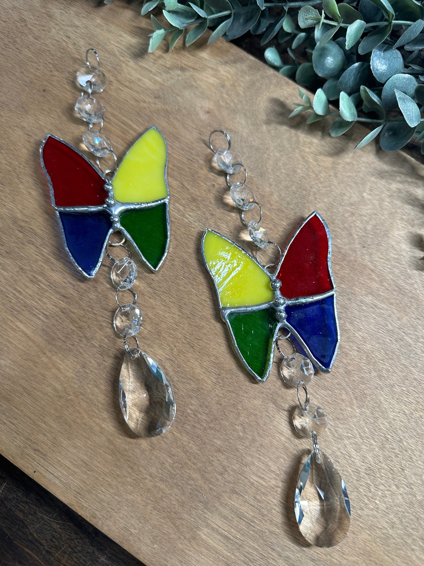 Glass Butterfly Suncatcher