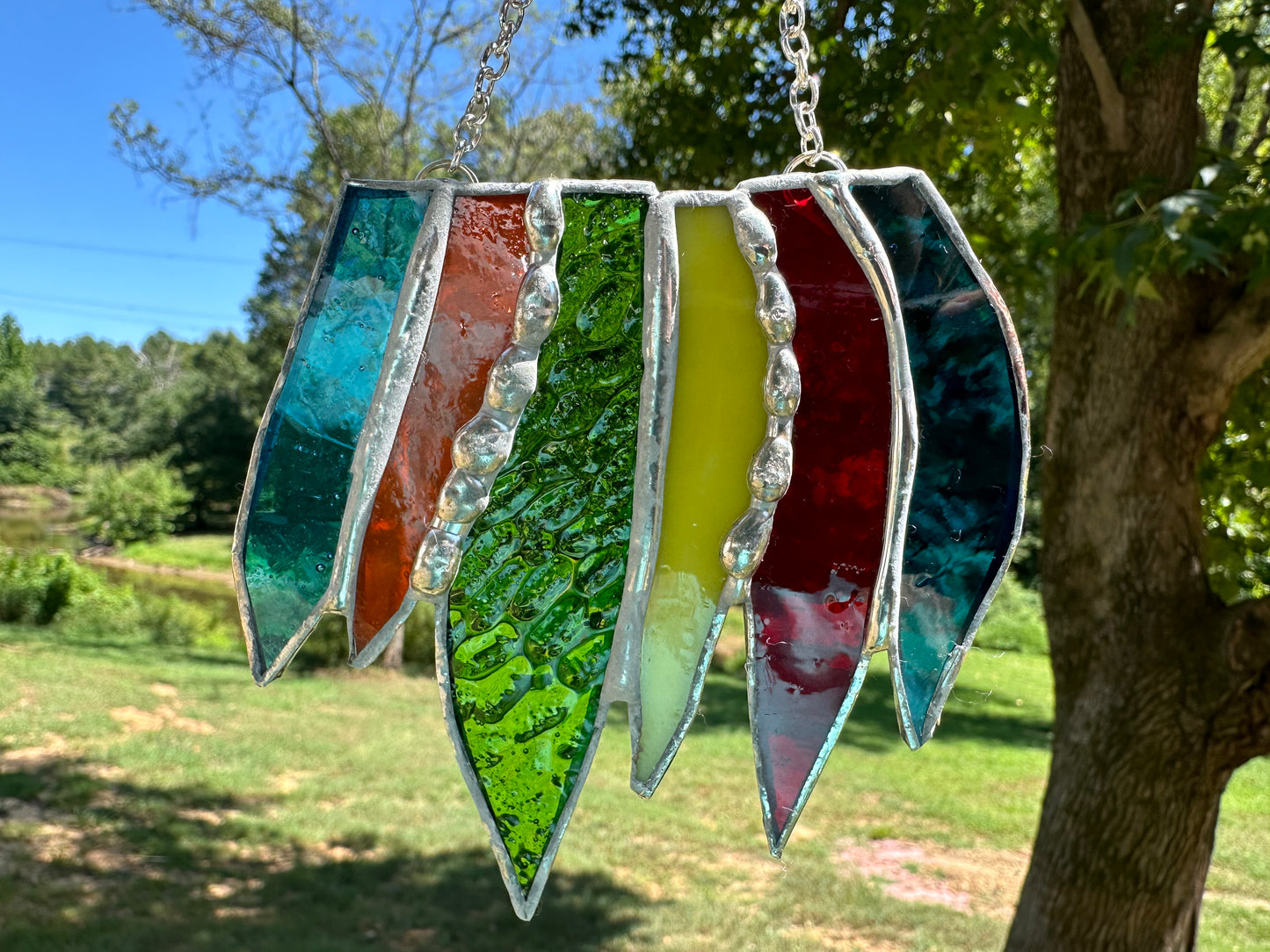 Patchwork Stained Glass Panel