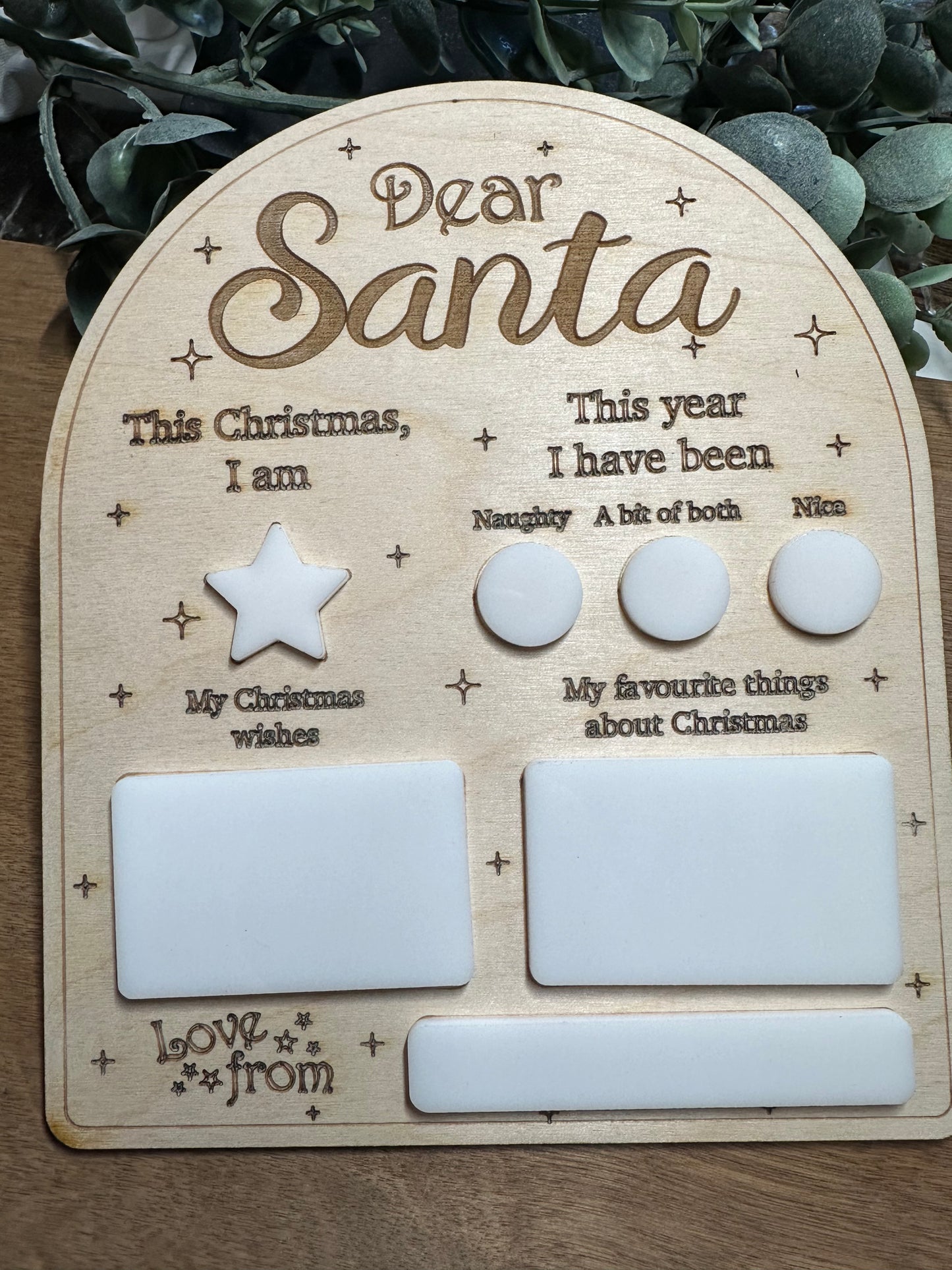 Dear Santa Christmas List Board