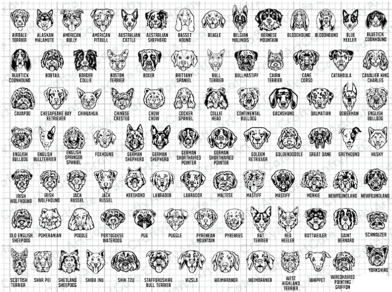 Dog Breed Keychain