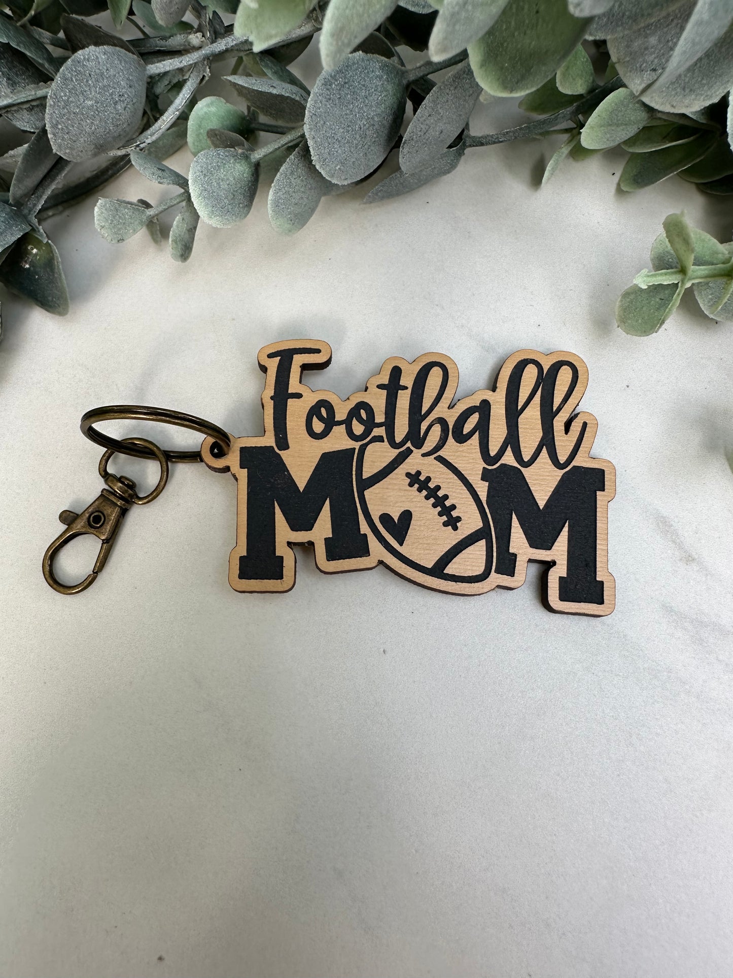 Football Mom Keychain